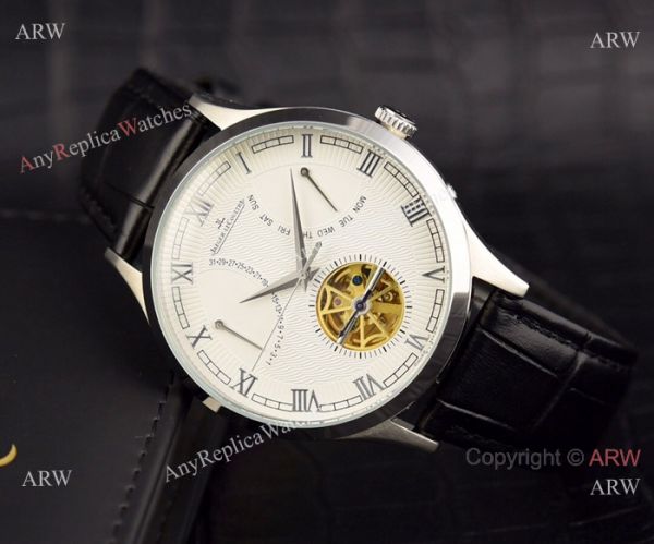 Jaeger-LeCoultre Grand Complications 42mm Watches Replica SS Black Face Jaeger-LeCoultre Grand Complications 42mm Watches Replica SS Black Face