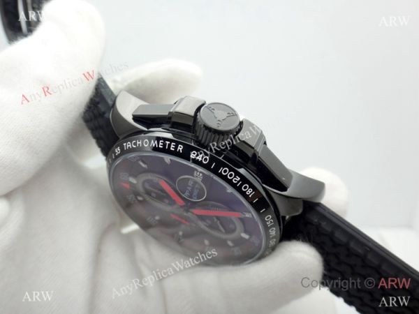Fake Chopard Alfa Romeo Chronograph Black Dial Watch Red Hands Fake Chopard Alfa Romeo Chronograph Black Dial Watch Red Hands