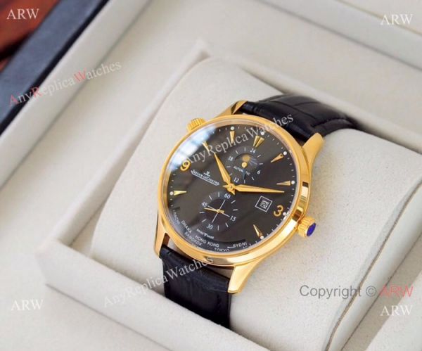 Jaeger-LeCoultre JLC Moonphase Man Stainless Steel Black Dial Watch Jaeger-LeCoultre JLC Moonphase Man Stainless Steel Black Dial Watch