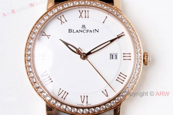 Swiss Grade 1 Blancpain Villeret Ultraplate Replica Watch Rose Gold Diamond Lovers watch Swiss Grade 1 Blancpain Villeret Ultraplate Replica Watch Rose Gold Diamond Lovers watch
