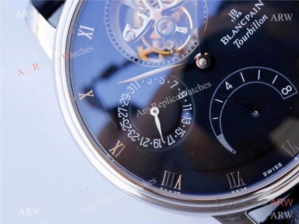 Best 1-1 Replica JB Factory Blancpain Villeret REAL Tourbillon Watch SS Black Dial Best 1-1 Replica JB Factory Blancpain Villeret REAL Tourbillon Watch SS Black Dial