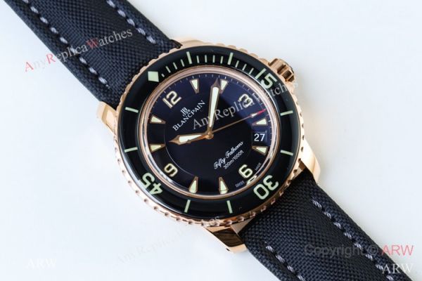 Swiss Grade Blancpain Fifty Fathoms Automatique Rose Gold Watch Best Replica 1:1 Swiss Grade Blancpain Fifty Fathoms Automatique Rose Gold Watch Best Replica 1:1