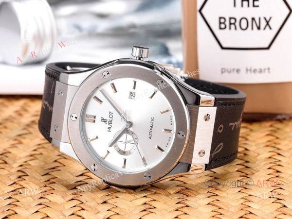 Copy Hublot Classic Fusion Men Watch Black Plated Silver Dial Copy Hublot Classic Fusion Men Watch Black Plated Silver Dial