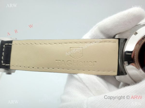 Copy Tag Heuer Carrera Chronograph Watch SS Black Leather Strap Copy Tag Heuer Carrera Chronograph Watch SS Black Leather Strap