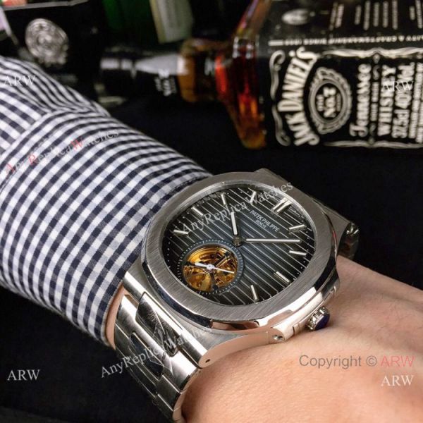 Best Copy Replica Patek Philippe Tourbillon Stainless Steel Black Dial Watches 40mm Best Copy Replica Patek Philippe Tourbillon Stainless Steel Black Dial Watches 40mm