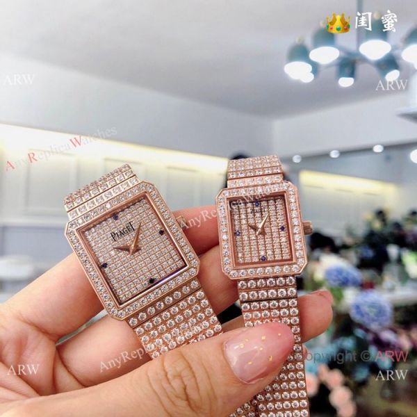 Swiss Replica Piaget Polo Diamond Watches All Gold Sapphire Glass Swiss Replica Piaget Polo Diamond Watches All Gold Sapphire Glass
