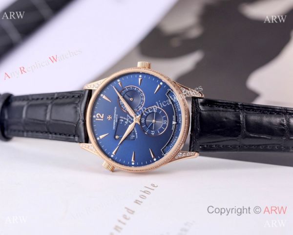 Clone Vacheron Constantin Power Reserve watch SS Diamond Black Dial Clone Vacheron Constantin Power Reserve watch SS Diamond Black Dial