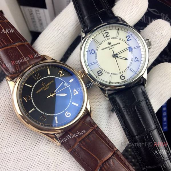Buy Knockoff Vacheron Constantin Geneve Watch Black Dial Black Leather Band Buy Knockoff Vacheron Constantin Geneve Watch Black Dial Black Leather Band
