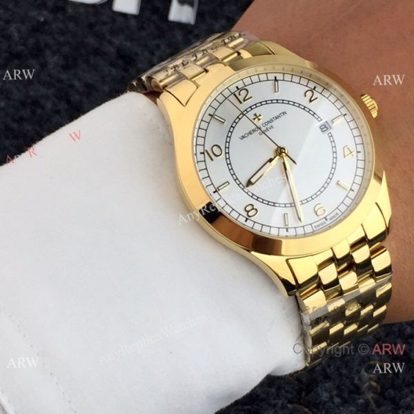 Replica Vacheron Constantin Geneve Automatic Watch SS Black Face Replica Vacheron Constantin Geneve Automatic Watch SS Black Face