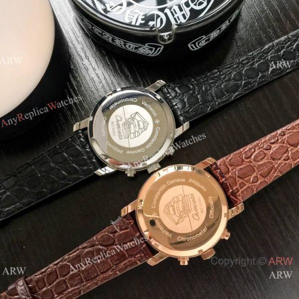 Best Copy Vacheron Constantin Chronograph Watch Silver Dial Black Leather strap Best Copy Vacheron Constantin Chronograph Watch Silver Dial Black Leather strap