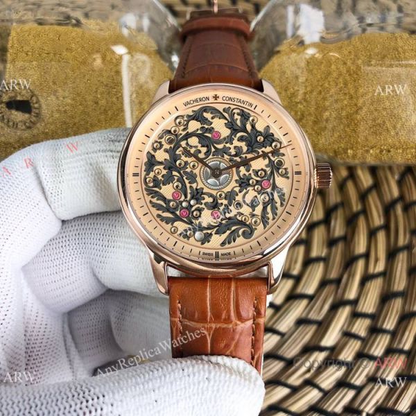 Replica Vacheron Constantin Geneve Flower Dial Blue Leather Strap Replica Vacheron Constantin Geneve Flower Dial Blue Leather Strap