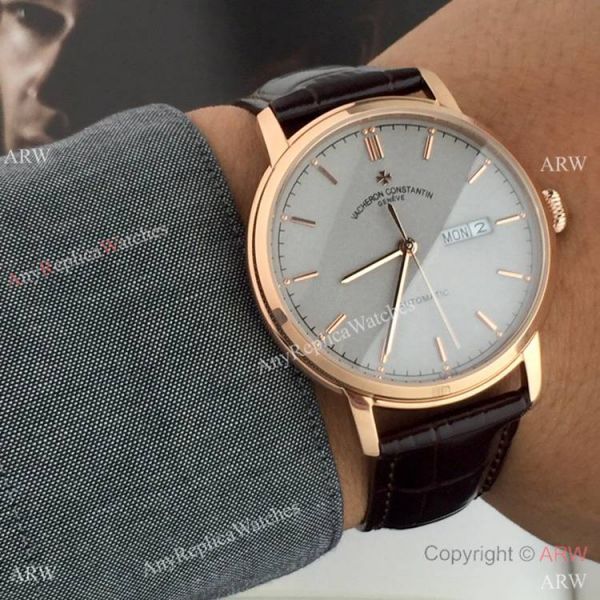 Replica Vacheron Constantin Geneve Day-Date watches Black Dial 39mm Replica Vacheron Constantin Geneve Day-Date watches Black Dial 39mm