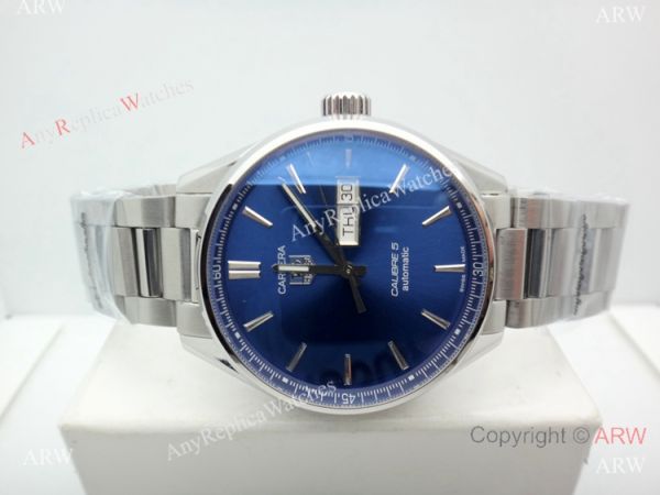 Swiss Replica Tag Heuer Carrera Calibre 5 Stainless Steel Blue Dial Watch Swiss Replica Tag Heuer Carrera Calibre 5 Stainless Steel Blue Dial Watch