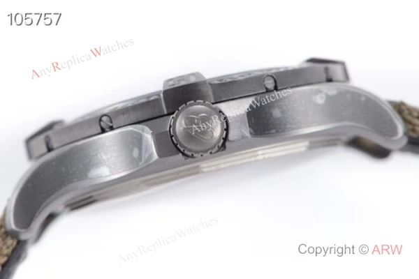 GB Swiss Replica Breitling Avenger blackbird V2 Watch Titanium Case Green Strap GB Swiss Replica Breitling Avenger blackbird V2 Watch Titanium Case Green Strap