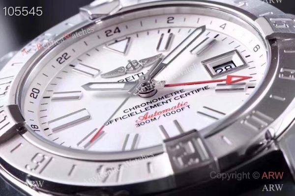 GF Factory Copy Breitling Avenger II GMT Watch SS Black Rubber Strap GF Factory Copy Breitling Avenger II GMT Watch SS Black Rubber Strap