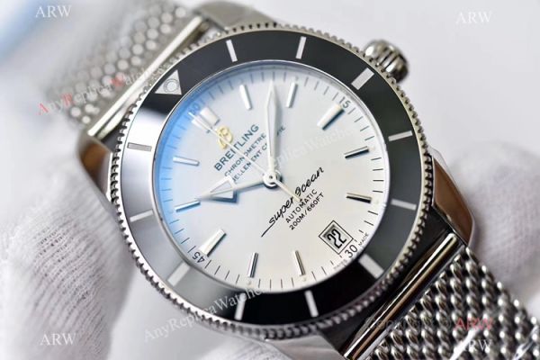 (GF) Replica Breitling Superocean Heritage II SS White Dial Black Ceramic Watch 42mm (GF) Replica Breitling Superocean Heritage II SS White Dial Black Ceramic Watch 42mm