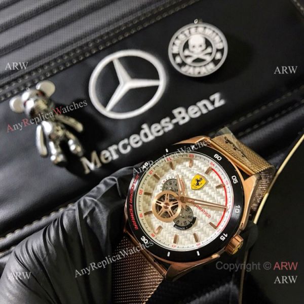 Copy Ferrari Gran Premio Automatico Men Watch Rose Gold White Dial Copy Ferrari Gran Premio Automatico Men Watch Rose Gold White Dial