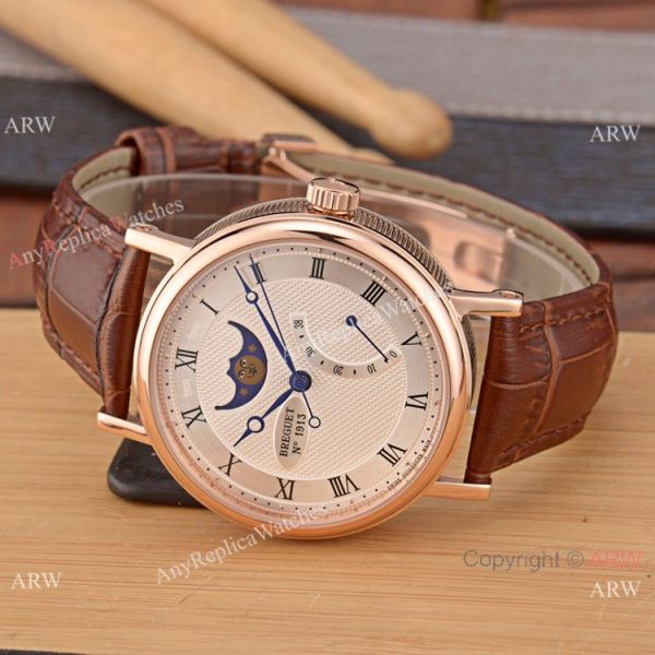Breguet Classique Moon phase Replica Watch 2-Tone Rose Gold White Dial Breguet Classique Moon phase Replica Watch 2-Tone Rose Gold White Dial