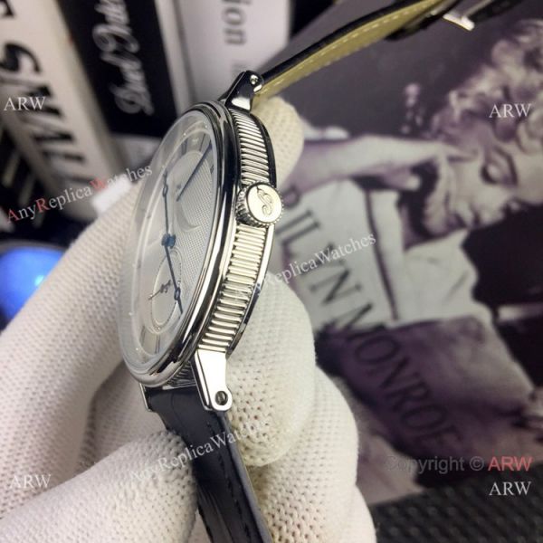 High Quality Copy Breguet Classique Mens Watch SS Black Leather Strap High Quality Copy Breguet Classique Mens Watch SS Black Leather Strap
