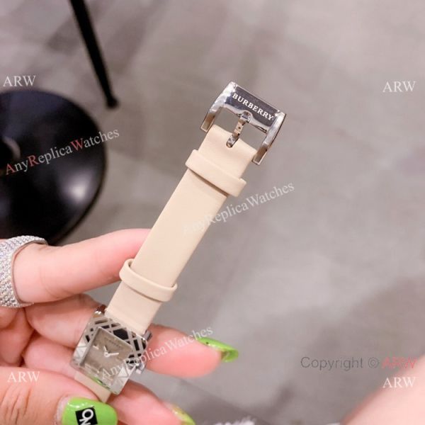 Japan Grade Burberry Ladies Watches SS Black Leather strap Japan Grade Burberry Ladies Watches SS Black Leather strap
