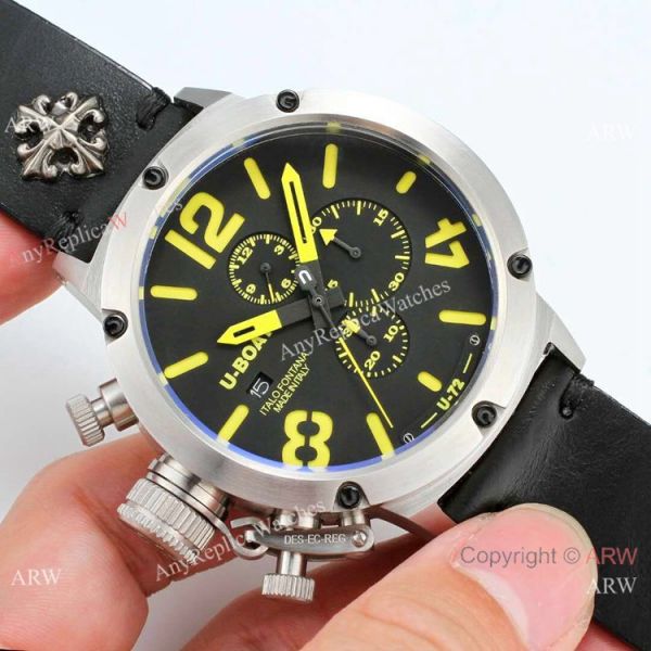 Best Replica U-Boat Classico U-72 Chronograph watches SS Yellow Leather Strap Best Replica U-Boat Classico U-72 Chronograph watches SS Yellow Leather Strap