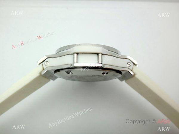 Hublot Big Bang Quartz Replica Watch SS White Dial 38mm Hublot Big Bang Quartz Replica Watch SS White Dial 38mm