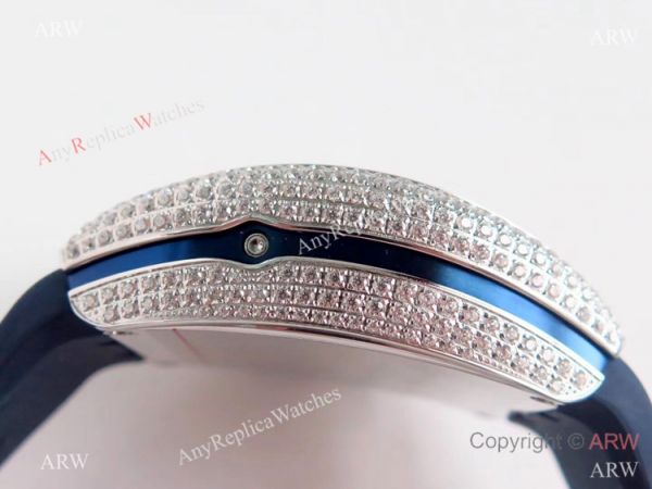 Swiss Clone Franck Muller Vanguard Yachting Blue Dial diamond Watch 7750 Movement Swiss Clone Franck Muller Vanguard Yachting Blue Dial diamond Watch 7750 Movement