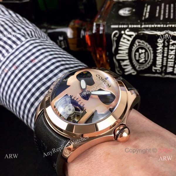 High Quality Copy Corum Bubble Skull Face Rose Gold Wristwatch High Quality Copy Corum Bubble Skull Face Rose Gold Wristwatch