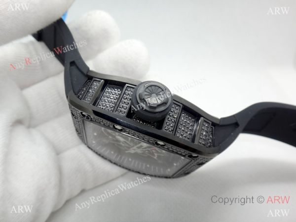 Clone Richard Mille Skeleton Diamond Watch Swiss Quality Richard Mille AAA Clone Richard Mille Skeleton Diamond Watch Swiss Quality Richard Mille AAA