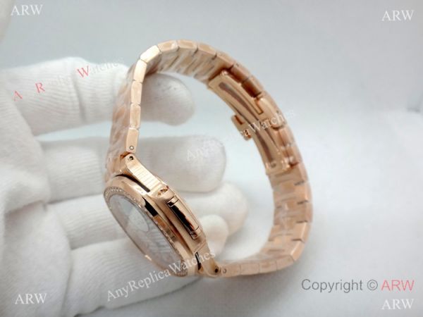 (PPF)Swiss Grade Patek Philippe 7118 Nautilus Rose Gold Diamond Watch Ladies (PPF)Swiss Grade Patek Philippe 7118 Nautilus Rose Gold Diamond Watch Ladies