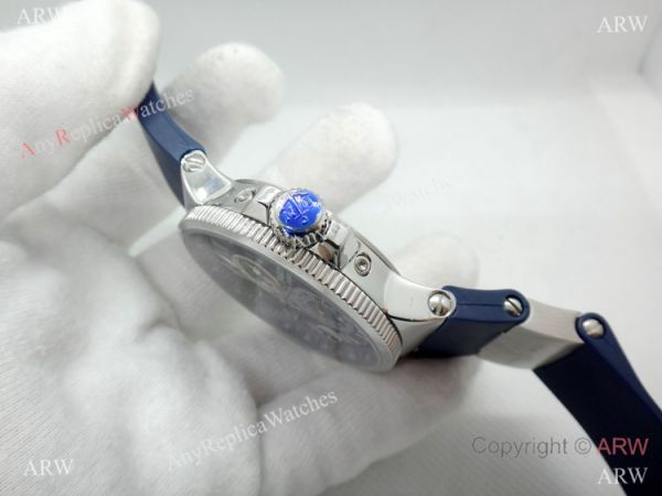 SWISS Replica Ulysse Nardin Marine Watch Blue Chronograph Dial Blue Rubber Strap SWISS Replica Ulysse Nardin Marine Watch Blue Chronograph Dial Blue Rubber Strap