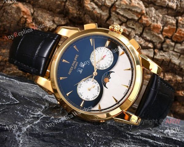 Fake Patek Philippe Geneve Grand Complications Watch Black White Dial Fake Patek Philippe Geneve Grand Complications Watch Black White Dial