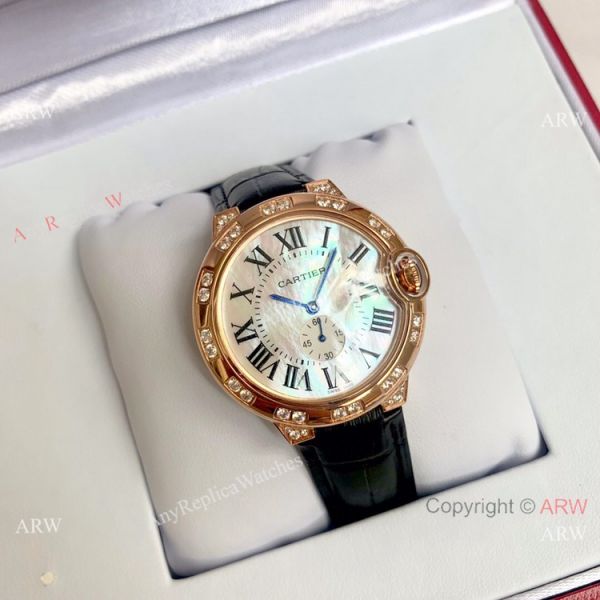 Cartier Ballon Bleu de Rose Gold White MOP Dial Watch 36mm Cartier Ballon Bleu de Rose Gold White MOP Dial Watch 36mm