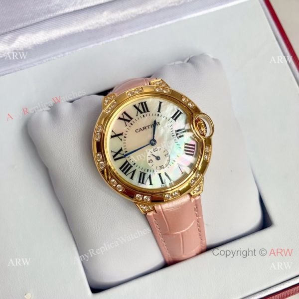 Copy Cartier Ballon Bleu 36mm Watch Yellow Gold White MOP Dial Copy Cartier Ballon Bleu 36mm Watch Yellow Gold White MOP Dial