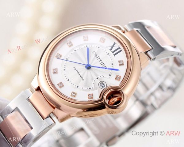 Clone Cartier Ballon Bleu Rose Gold Automatic Watches 42mm or 33mm Clone Cartier Ballon Bleu Rose Gold Automatic Watches 42mm or 33mm
