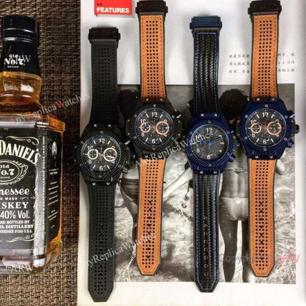 Hublot Big Bang Unico King Replica Watch Black Case Brown Gummy Band Hublot Big Bang Unico King Replica Watch Black Case Brown Gummy Band