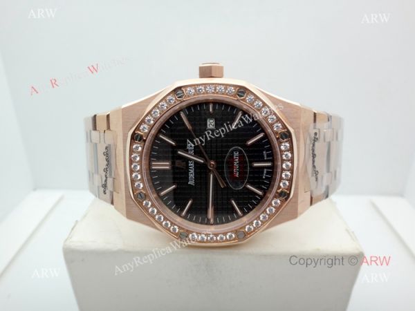 Copy Audemars Piguet Royal Oak Diamond bezel Rose Gold Watch 44MM Copy Audemars Piguet Royal Oak Diamond bezel Rose Gold Watch 44MM