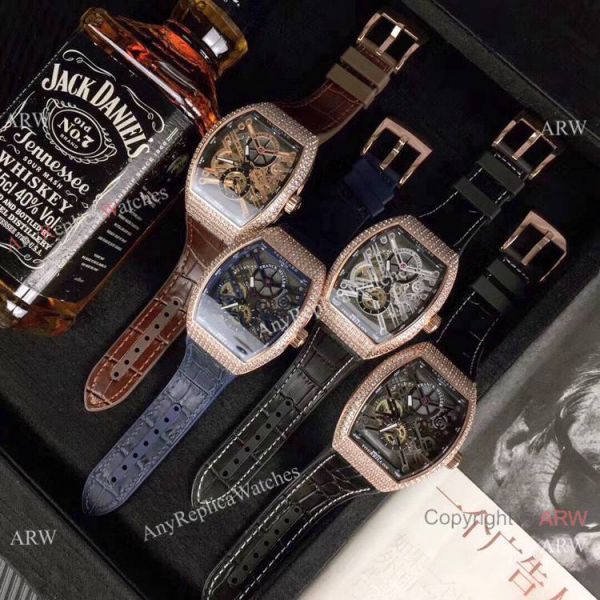 New Copy Franck Muller Vanguard Tourbillon White Dial Rose Gold Watch New Copy Franck Muller Vanguard Tourbillon White Dial Rose Gold Watch