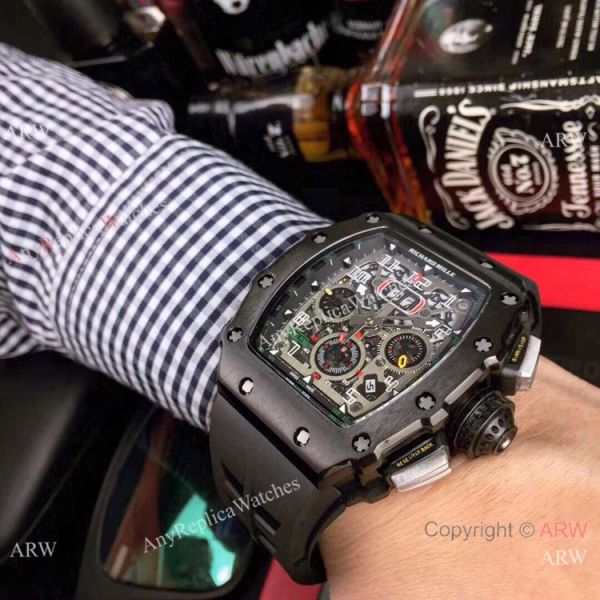 New Richard Mille Flyback RM 11-03 Replica Watches All Black New Richard Mille Flyback RM 11-03 Replica Watches All Black