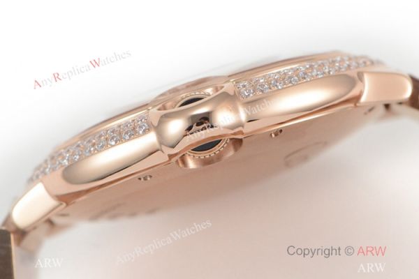 (CR) Swiss Copy Cartier Ballon Bleu de 42mm Watch Rose Gold Diamond (CR) Swiss Copy Cartier Ballon Bleu de 42mm Watch Rose Gold Diamond
