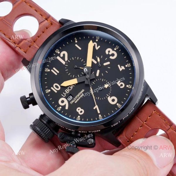 High Quality U Boat U-7750-55 Flightdeck Watch Black Case Yellow Markers High Quality U Boat U-7750-55 Flightdeck Watch Black Case Yellow Markers