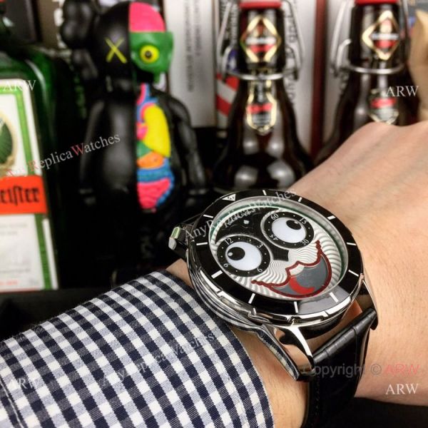 New Copy Konstantin Chaykin Joker Watch Black Bezel Leather Strap New Copy Konstantin Chaykin Joker Watch Black Bezel Leather Strap