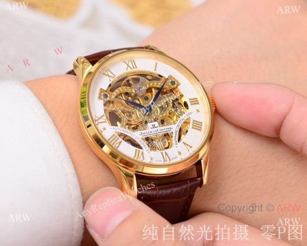 Copy Jaeger-LeCoultre Skeleton Watch Gold Case Diamond Bezel Copy Jaeger-LeCoultre Skeleton Watch Gold Case Diamond Bezel
