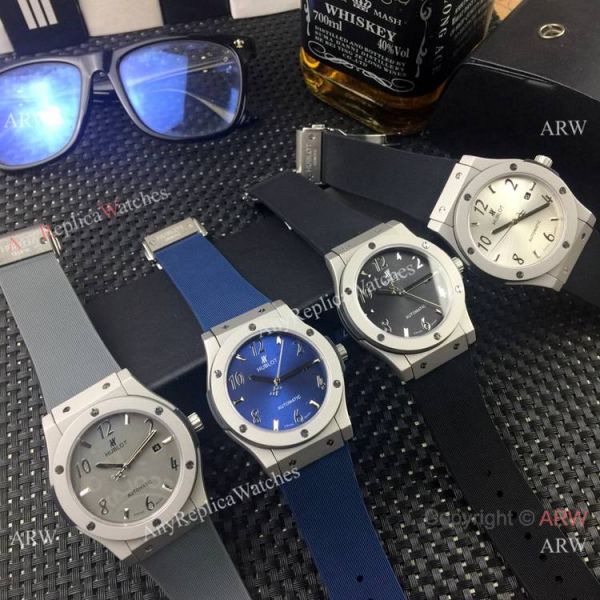 New Replica Hublot Classic Fusion Sand Case Silver Dial Watch New Replica Hublot Classic Fusion Sand Case Silver Dial Watch