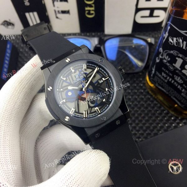 Hublot Classic Fusion Skeleton Copy Watches All Black Hublot Classic Fusion Skeleton Copy Watches All Black
