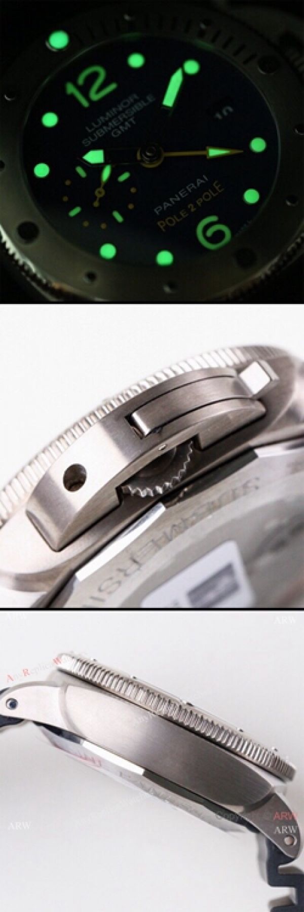 (VS) Swiss Copy Panerai Luminor Submersible 1950 3 Days GMT Titanium Watch (VS) Swiss Copy Panerai Luminor Submersible 1950 3 Days GMT Titanium Watch