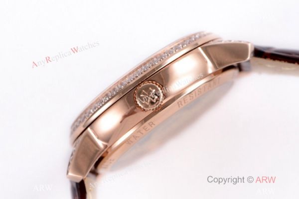 (VC) Vacheron Constantin Patrimony Moon Rose Gold Diamond Watch Swiss Replica (VC) Vacheron Constantin Patrimony Moon Rose Gold Diamond Watch Swiss Replica