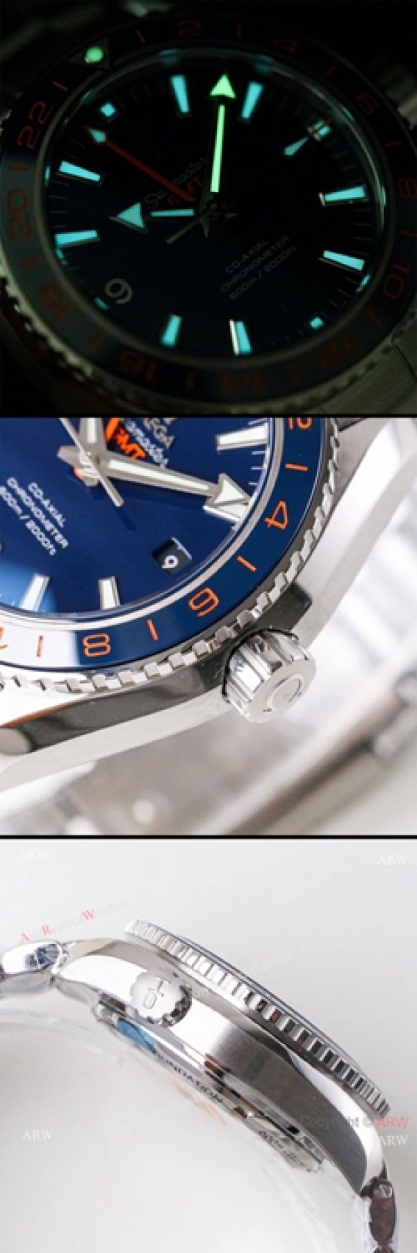 (VS)1:1 Best Omega Seamaster Super Clone watch Planet Ocean GMT Blue Dial Stainless Steel (VS)1:1 Best Omega Seamaster Super Clone watch Planet Ocean GMT Blue Dial Stainless Steel