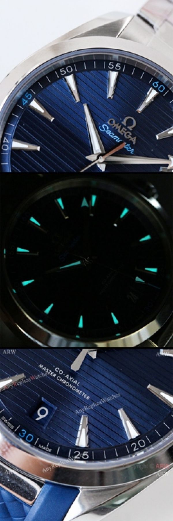 VS Replica Omega Seamaster Aqua Terra 150m MASTER watch Blue Dial Blue Rubber Strap VS Replica Omega Seamaster Aqua Terra 150m MASTER watch Blue Dial Blue Rubber Strap