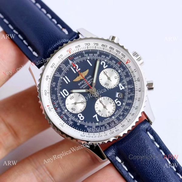 JF Factory Copy Breitling Navitimer 01 Automatic Chronograph Watch SS Blue Dial JF Factory Copy Breitling Navitimer 01 Automatic Chronograph Watch SS Blue Dial
